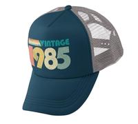 Galaxy Tees Casquette de baseball unisexe vintage 1985 40e anniversaire en 2025 style camionneur design rétro cadeau, bleu marine/gris, Taille unique