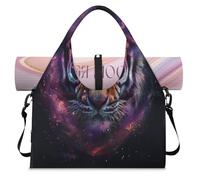 Galaxy Tiger Sac de sport pour homme et femme avec compartiment à chaussures pour yoga, gym, voyage, couleur, L, Organiseur de sac
