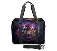 Galaxy Tiger - Sac de voyage pour femmes, hommes, filles, garçons, sac de week-end, sac fourre-tout de 32 L, grand sac fourre-tout pour voyage, sport, salle de sport, couleur, Big, Organiseur de sac