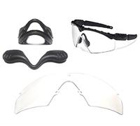 Galaxy Verres transparents de rechange + chaussettes noires pour Oakley Si Ballistic M Frame 2.0 Z87, claire, Does not fit M Frame or M2 Frame