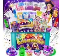 Galaxy Wizard Kit de Fabrication de Slime Enfants, Kit de Bricolage | avec ajouts Paillettes Crunchy, Boules en Mousse, pendentifs, Paillettes - Cadeau pour garçons et Filles à partir de 6 à 12