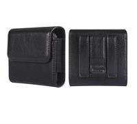 Galaxy Z Flip 7 6 5 4 3 2 1 5G Sac Ceinture Cuir Homme Noir, Pochette de Ceinture Sac Randonnée Cuir Étui Porte-Monnaie Holster Compatible avec Huawei Pura X/P50 Pocket/Pocket S/pour Motorola Razr 5G