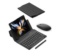 Galaxy Z Fold 5 / Z Fold 4 Clavier-Souris Ensemble avec S Pen, Compatible pour Samsung Galaxy Z Fold 5G Clavier Bluetooth + Souris + Stylet (Noir)