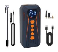 GALAXYER Gonfleur de pneu sans fil, compresseur d'air portable, pompe à air électrique de 150 psi, avec arrêt automatique, affichage numérique, éclairage d'urgence, pompe à pneu 6000 mAh pour voiture
