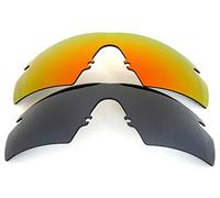 GALAXYLENSE Lentilles de rechange pour Oakley M Cadre pour homme, noir/rouge,