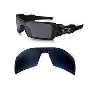 GALAXYLENSE Lentilles de remplacement pour Oakley Oil Rig polarisantes pour hommes ou femmes Regular 130x1.5x40 mm Noir