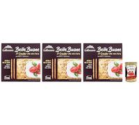 Wasa Original Lot de 3 crackers avec 100 % farine de seigle, tranches croustillantes avec farine de seigle entier, riches en fibres, 275 g + boîte italienne Gourmet Polpa di Pomodoro 400 g