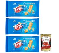 Galbusera Crackers Crackers salati Pâtisserie salée 3 x 250 g, savoureux snack biscuits d'Italie + polpa gourmet italien 400 g