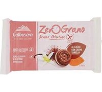 Galbusera Zero Grano Frollini Cacao avec crème à la vanille 160 g sans gluten 4 collations