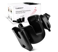 Galdem Portegobelet universel avec support de téléphone portable, articulation à 360° et fixation antidérapante, vélo, fauteuil roulant ou poussette, portegobelet, portegobelet pour les fausses
