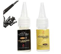 Gale de réparation de la canne à pêche 2 pcs, 10 ml tige pêche transparente colle époxy, réparation bricolage pour radeau, cassette, anneau guidage, super