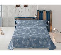 Gale Hayman Lois Parure de lit, Coton-Polyester, Bleu, 200x135x3 cm