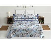 Gale Hayman Lois Parure de lit, Coton-Polyester, Bleu, 200x150x3 cm