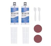 Gale métallique à haute température résistante Adhésive AB Réparation de métal Réparation de la colle pour le kit de fissures en béton en pierre en céramique 2 pcs avec gratte