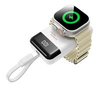 Galeces 3000mAh Mini Chargeur Apple Watch Portable,Batterie Externe pour avec USB C câble Compatible avec iWatch and iphone,Apple Watch SE/Ultra/2-9 Series,iPhone15/16 (Blanc)