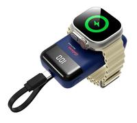 Galeces 3000mAh Mini Chargeur Apple Watch Portable,Batterie Externe pour avec USB C câble Compatible avec iWatch and iphone,Apple Watch SE/Ultra/2-9 Series,iPhone15/16 (Bleu)