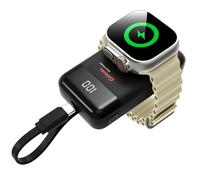 Galeces 3000mAh Mini Chargeur Apple Watch Portable,Batterie Externe pour avec USB C câble Compatible avec iWatch and iphone,Apple Watch SE/Ultra/2-9 Series,iPhone15/16 (Noir)