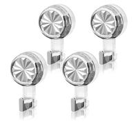 Galene 4 Pièces Crochet Ventouse, Crochets à Ventouse Matière Plastique, Crochets à Ventouses Extra Puissants, Crochet Ventouses Salle de Bain Aucun Perçage Requis, pour Salle de Bain, Cuisine