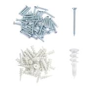 Galenecx 100 Pièces Cheville D'isolation, Cheville Sans Pré Perçage, Chevilless pour Isolation, Chevilles D'isolation Façade, Chevilles Isolation Thermique, pour Béton, Brique, Plaques de Plâtre