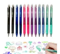 Galenecx 12 Pièces Stylostylo Bille, Pointe Fine et Lisse de 0,5mm, Stylos, Tylo Billes Rétractables, Stylos Bille Écriture Vive et Colorée, pour Le Bureau et la Maison, Fournitures Scolaires