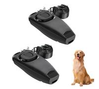 Galenecx 2 Pièces Sifflet Chien, Sifflet Dog avec LanièRe, Set Post Chien Haute Fréquence, Clicker Training, Post Chien Rappel, pour Dresser Les Animaux de Compagnie et Rappeler Vos Chiens (Noir)