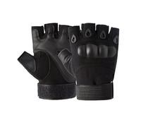 Galenecx Gants Tactiques Demi-Doigts, Gants de Moto, Gants Tactique Militaire, Gloves sans Doigts Antidérapants, pour Sports De Plein Air Cyclisme Moto Randonnée Escalade Camping(Noir)