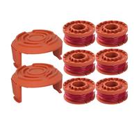 Galenkong Compatible avec WORX 20V Grass Trimmers WG180 /WG163/ WG175，6 Bobine pour coupe+2 Capuchons de bobine，Ø 1,65 mm 3 mètres