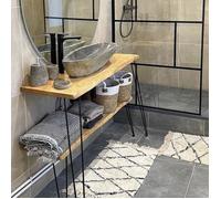 GALÉO XXL - Vasque à poser 90/100 cm en pierre de rivière - Grand format chic