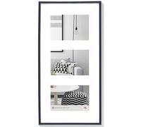 , Galeria, Cadre Multivue En Plastique pour 3 Photos,KB315S, 3x10x15 cm, Noir