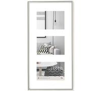 Walther Design Walther Cadre Photo Design Argent 3X 10x15 cm galerie avec Passe-Partout, Cadre Plastique Galeria KS315S