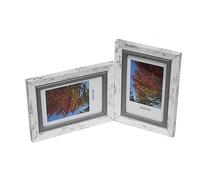 GALERIE cadre multi FLASH pour photos 10x15 cm DOUBLE horizontal/vertical BLANC