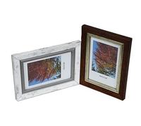 GALERIE cadre multi FLASH pour photos 10x15 cm DOUBLE horizontal/vertical BLANC/BRONZE