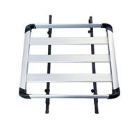 Galerie de Toit,Porte-Bagages Fix Galerie de Toit de Voiture monocouche adaptée au Toit de SUV, Panier de Chargement en Alliage d'aluminium, Coffre de Chargement, galerie de Toit.(Silver 110x90cm)