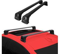 Galerie de toit pour BMW Série 3 G20 G80 2019-2025 Porte-bagages de base en aluminium noir 2x