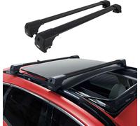 Barres De Toit Transversales Compatible avec Dacia Lodgy 2012-2024 Aluminium Noir TÜV ABE
