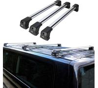 Barres De Toit Transversales pour Ford Tourneo Custom 2013-2023 Alu Gris 3 Pcs