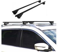 Galerie de toit pour VW Atlas 2018-2025 Porte-bagages de base en métal noir 2pcs