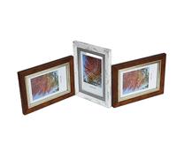 GALERIE multirama FLASH pour photos 15x21 cm TRIPLE horizontal/vertical/horizontal BRUN/BLANC/BRUN