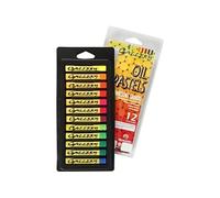 Galerie pastel à l'huile néon multicolore 7 cm 12 pièces