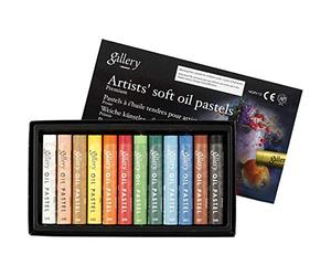 Galerie Pastel à l'huile Premium, épaisseur 10 mm, L 7 mm, couleurs asstd 12asstd