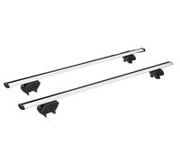 Galerie toit voiture Porte-bagages universel 53 pouces barres transversales toit support Rail transport argentée charge 150KG voiture/camion/SUV à 4 portes Galerie Toit