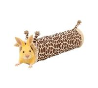 Galeries et Tubes pour Hamster,Abri de Repos Pliable - Tube Chauffant Motif Girafe pour Rongeurs,Accessoires Cage D'Intérieur Lapins Nains Hérissons Furets