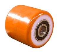 Galet 82 x 100 POLYURÉTHANE ORANGE Alimentaire - Alésage (AL) : 25 mm