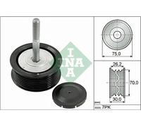 Galet de courroie trapézoïdale Matière plastique 532 0792 10 INA pour PORSCHE