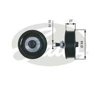 Galet de courroie trapézoïdale Métal T36602 GATES pour TOYOTA YARIS