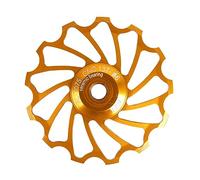 Galet de dérailleur arrière 11/13/15 Dents avec roulements en céramique for VTT et vélo de Route(Gold,11T)