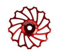 Galet de dérailleur arrière 11/13/15 Dents avec roulements en céramique for VTT et vélo de Route(Red,11T)