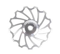 Galet de dérailleur arrière 11/13/15 Dents avec roulements en céramique for VTT et vélo de Route(Silver,13T)