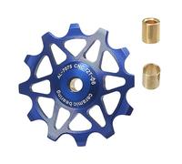 Galet de dérailleur arrière Haute Performance for VTT et vélos de Route, 12 dents/14 Dents, roulements céramiques(Blue,12T)