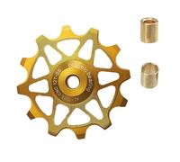 Galet de dérailleur arrière Haute Performance for VTT et vélos de Route, 12 dents/14 Dents, roulements céramiques(Gold,14T)
